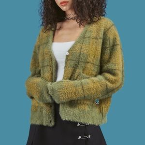 UNIF Green Ty Cardigan L